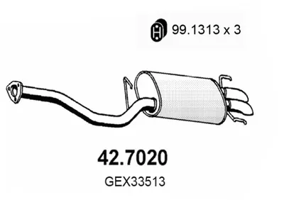 Silenciador posterior Rover 800 Hatchback · Rover 800