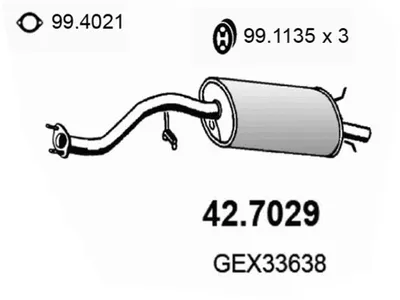 Silenciador posterior Mg MG ZR · Rover 200 II Hatchback · Rover 25 I Hatchback