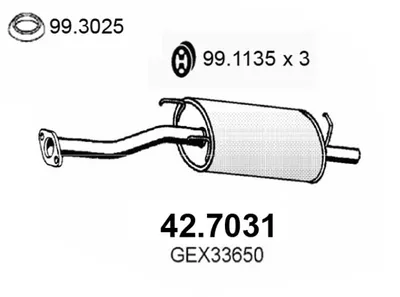 Silenciador posterior Rover 200 II Convertible · Rover 400 II Hatchback · Rover 400 II