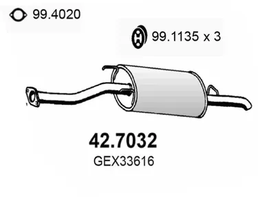 Silenciador posterior Rover 400 Tourer · Rover 400 II