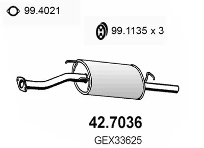 Silenciador posterior Rover 400 II