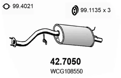 Silenciador posterior Mg MG ZR · Rover 200 II Hatchback · Rover 25 I Hatchback