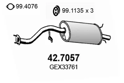 Silenciador posterior Mg MG ZS
