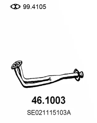 Tubo de escape Seat RONDA · Seat IBIZA I