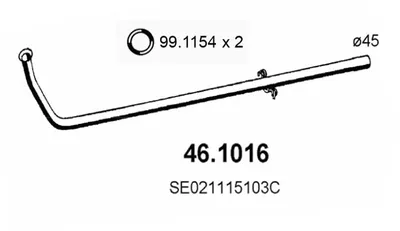 Tubo de escape Seat IBIZA I