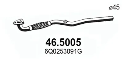Tubo de escape Seat IBIZA III · Seat CORDOBA · Skoda FABIA I