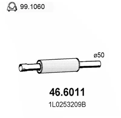 silenciador del medio Seat TOLEDO I · Vw PASSAT B3/B4 · Vw PASSAT B3/B4 Variant