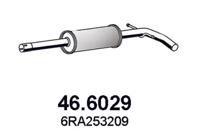 silenciador del medio Seat TOLEDO IV · Skoda RAPID · Skoda RAPID Spaceback