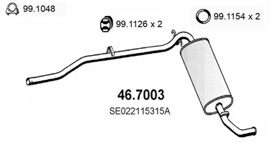 Silenciador posterior Seat RONDA