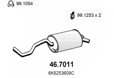 Silenciador posterior Seat IBIZA II