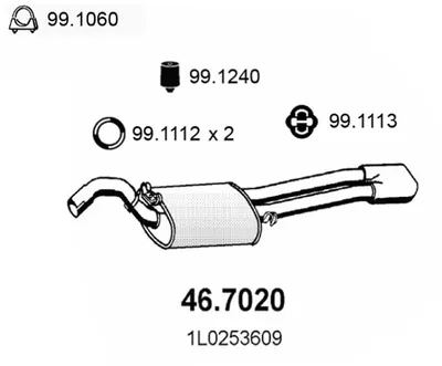 Silenciador posterior Seat TOLEDO I