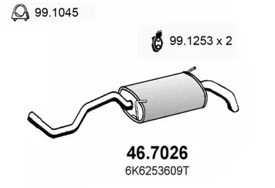 Silenciador posterior Seat IBIZA II