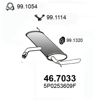 Silenciador posterior Seat ALTEA · Seat LEON