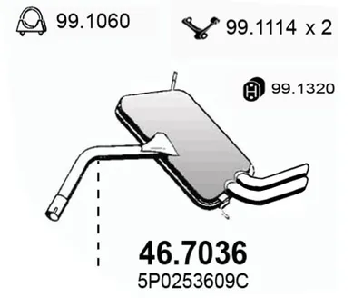 Silenciador posterior Seat ALTEA · Seat LEON