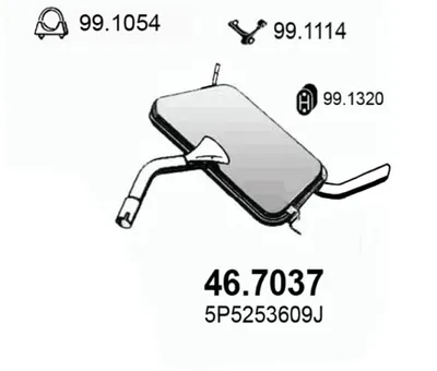 Silenciador posterior Seat TOLEDO III · Seat ALTEA XL