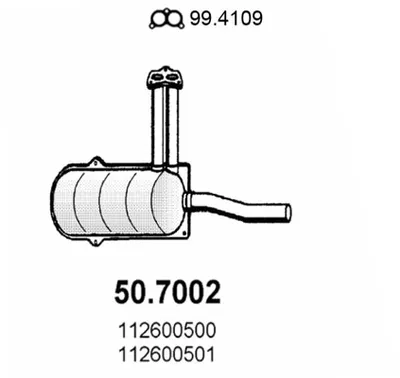 Silenciador posterior Skoda 110 · Skoda 110 Coupe
