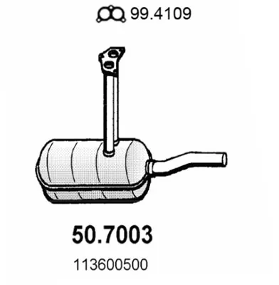Silenciador posterior Skoda RAPID · Skoda 105,120 · Skoda 130
