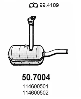 Silenciador posterior Skoda RAPID · Skoda 130