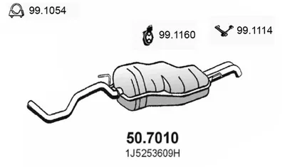 Silenciador posterior Seat TOLEDO II · Skoda OCTAVIA I · Skoda OCTAVIA I Combi