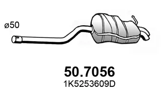 Silenciador posterior Skoda OCTAVIA II · Skoda OCTAVIA II Combi