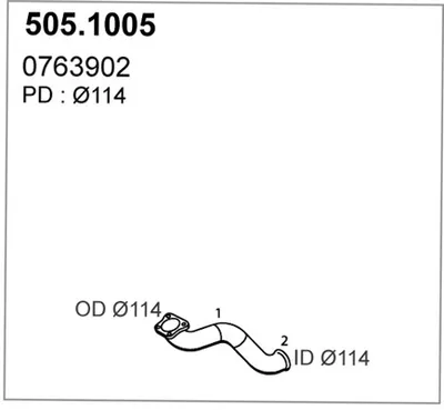 Tubo de escape ASSO 505.1005