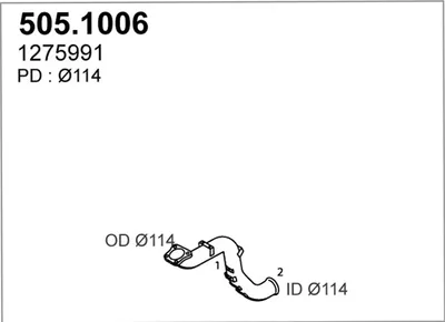 Tubo de escape ASSO 505.1006