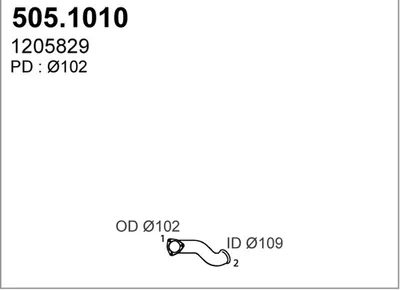 Tubo de escape ASSO 505.1010