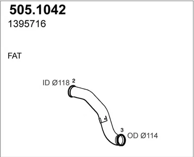 Tubo de escape ASSO 505.1042