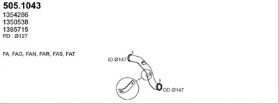 Tubo de escape ASSO 505.1043