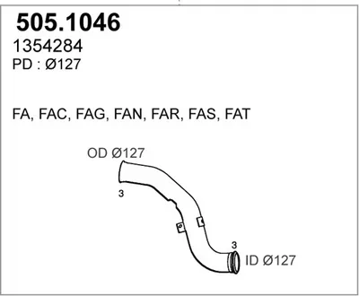 Tubo de escape ASSO 505.1046