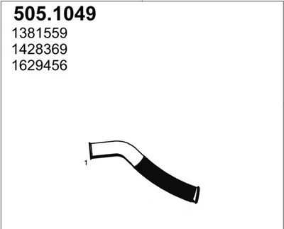 Tubo de escape ASSO 505.1049