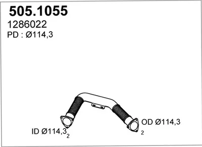 Tubo de escape ASSO 505.1055