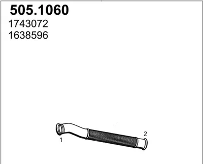 Tubo de escape ASSO 505.1060