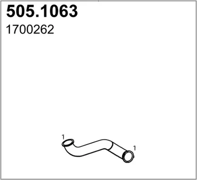 Tubo de escape ASSO 505.1063