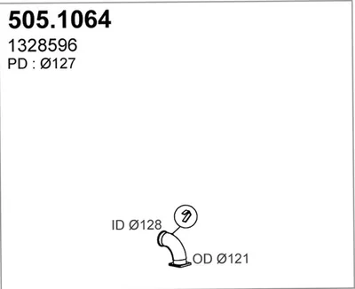 Tubo de escape ASSO 505.1064