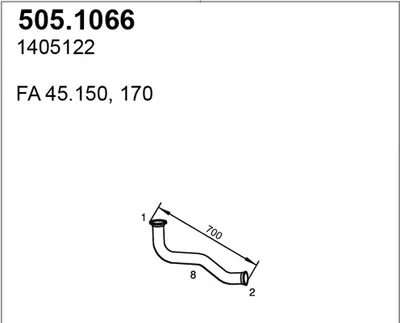 Tubo de escape ASSO 505.1066