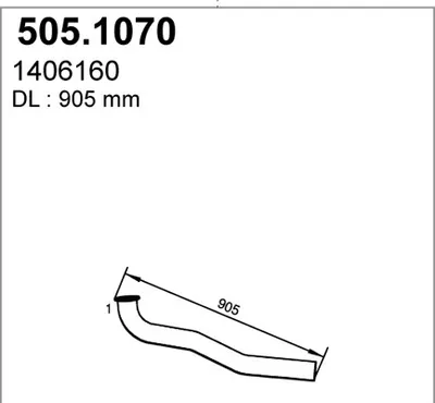 Tubo de escape ASSO 505.1070