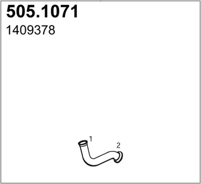 Tubo de escape ASSO 505.1071
