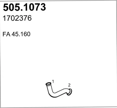 Tubo de escape ASSO 505.1073