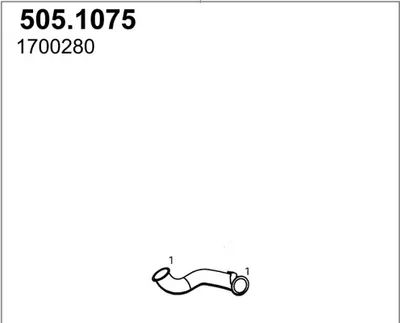 Tubo de escape ASSO 505.1075