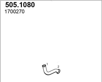 Tubo de escape ASSO 505.1080