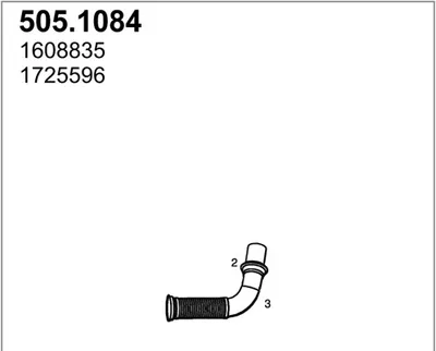 Tubo de escape ASSO 505.1084