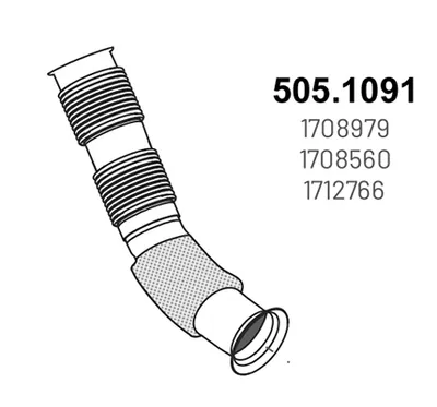 Tubo de escape ASSO 505.1091