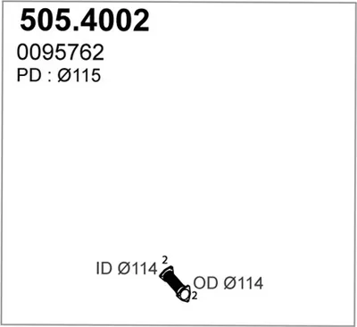 Unión flexible, escape ASSO 505.4002