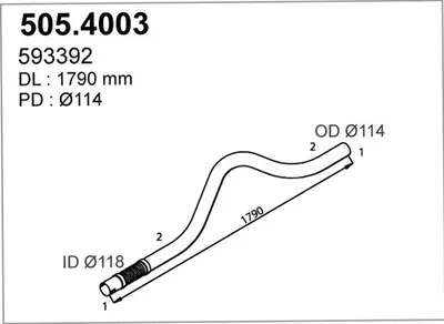 Unión flexible, escape ASSO 505.4003