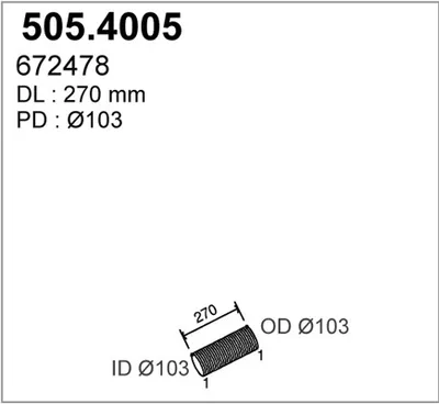 Unión flexible, escape ASSO 505.4005