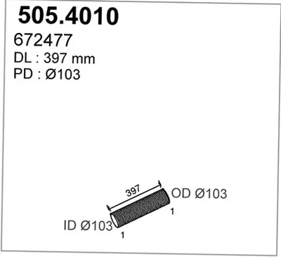 Unión flexible, escape ASSO 505.4010