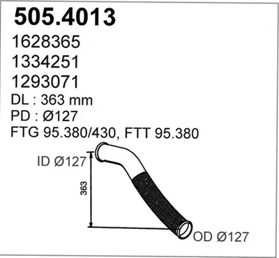 Unión flexible, escape ASSO 505.4013