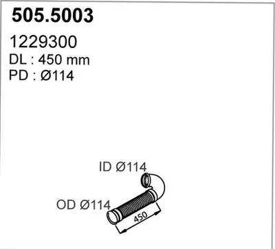 Tubo de escape ASSO 505.5003