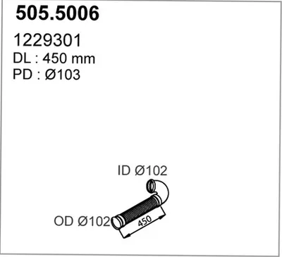 Tubo de escape ASSO 505.5006